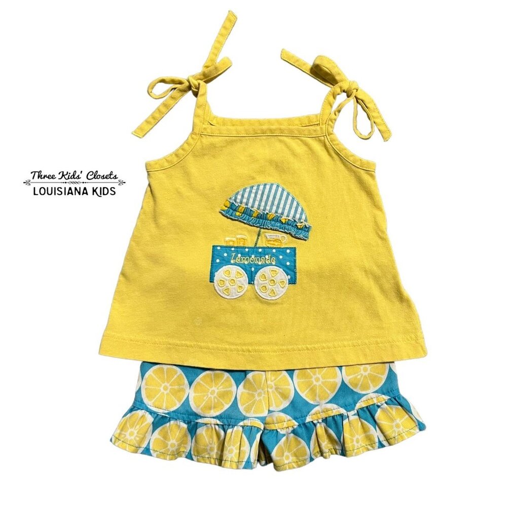 Kelly’s Kids 12m Lemonade Stand Top & Lemon Shorts Set